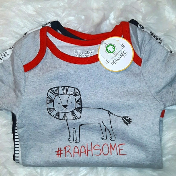 NWT Little Star Organic Super soft 5 pack Bodysuits *18mo* - Picture 13 of 14